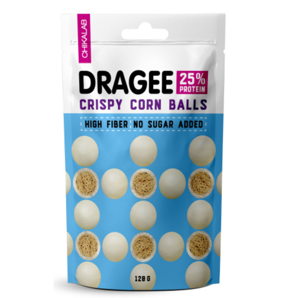 Chikalab - Dragee White Chocolate Balls with Crispy Corn