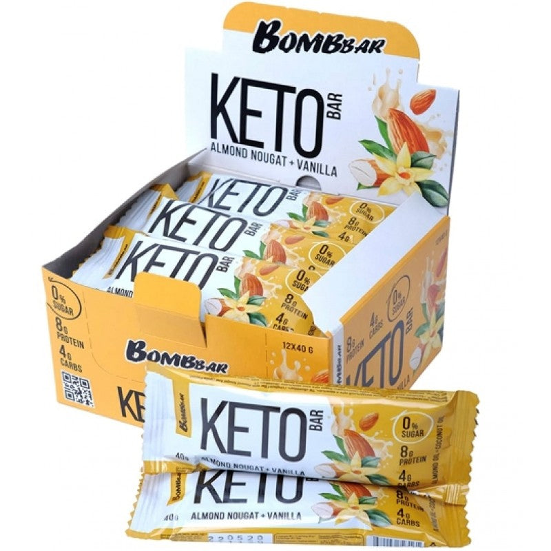 Bombbar Keto Bar 40G Almond Nougat & Vanilla