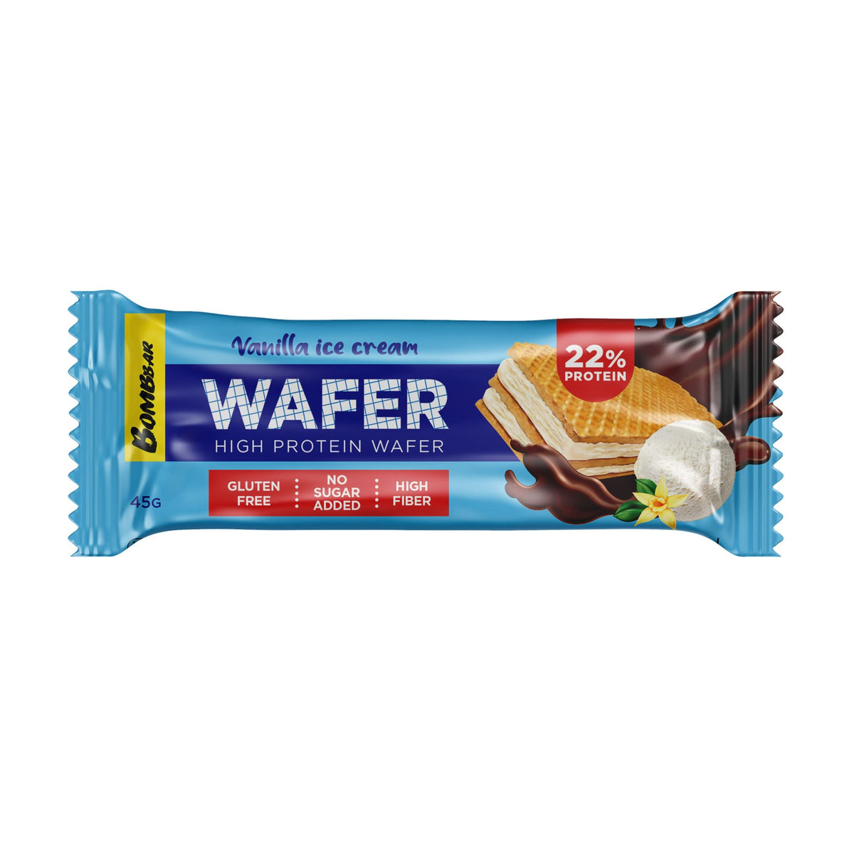 Glazed Wafer Bar in Vanilla ice cream 45g