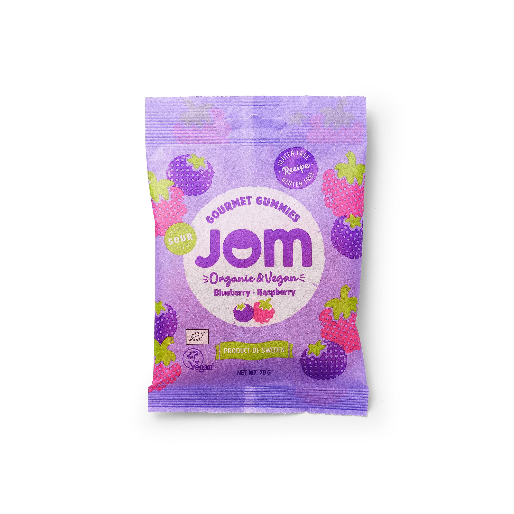 JOM SOUR BLUEBERRY & RASPBERRY 70g