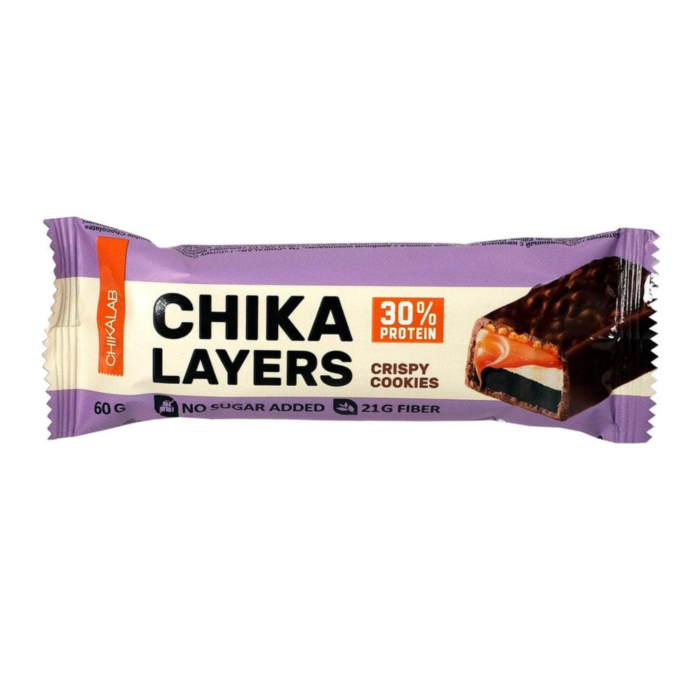 Chika Layers Five Layers Protein Bar with Filling  Crispy Cookies 60g