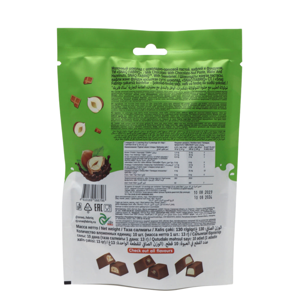 Milky Candy Chocolate & Chocolate-nut paste with Hazelnuts - Snaq Fabriq