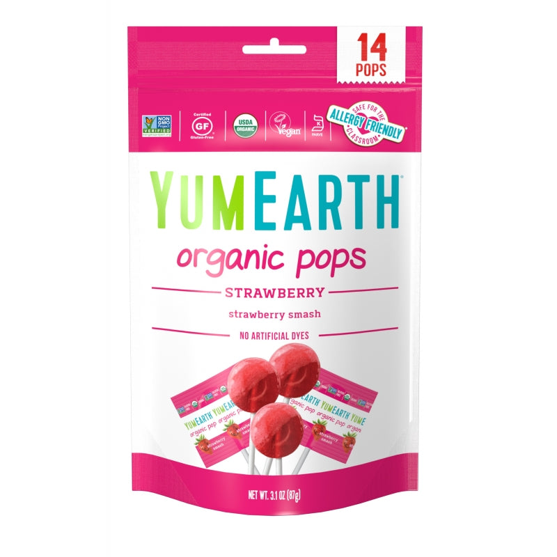 Yum Earth Organic Strawberry Lollipops