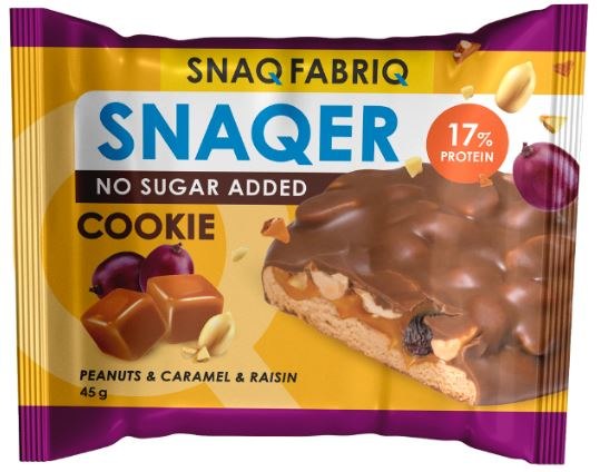 Snaq Fabriq Snaqer Protein Cookie Caramel & Peanuts & Raisin